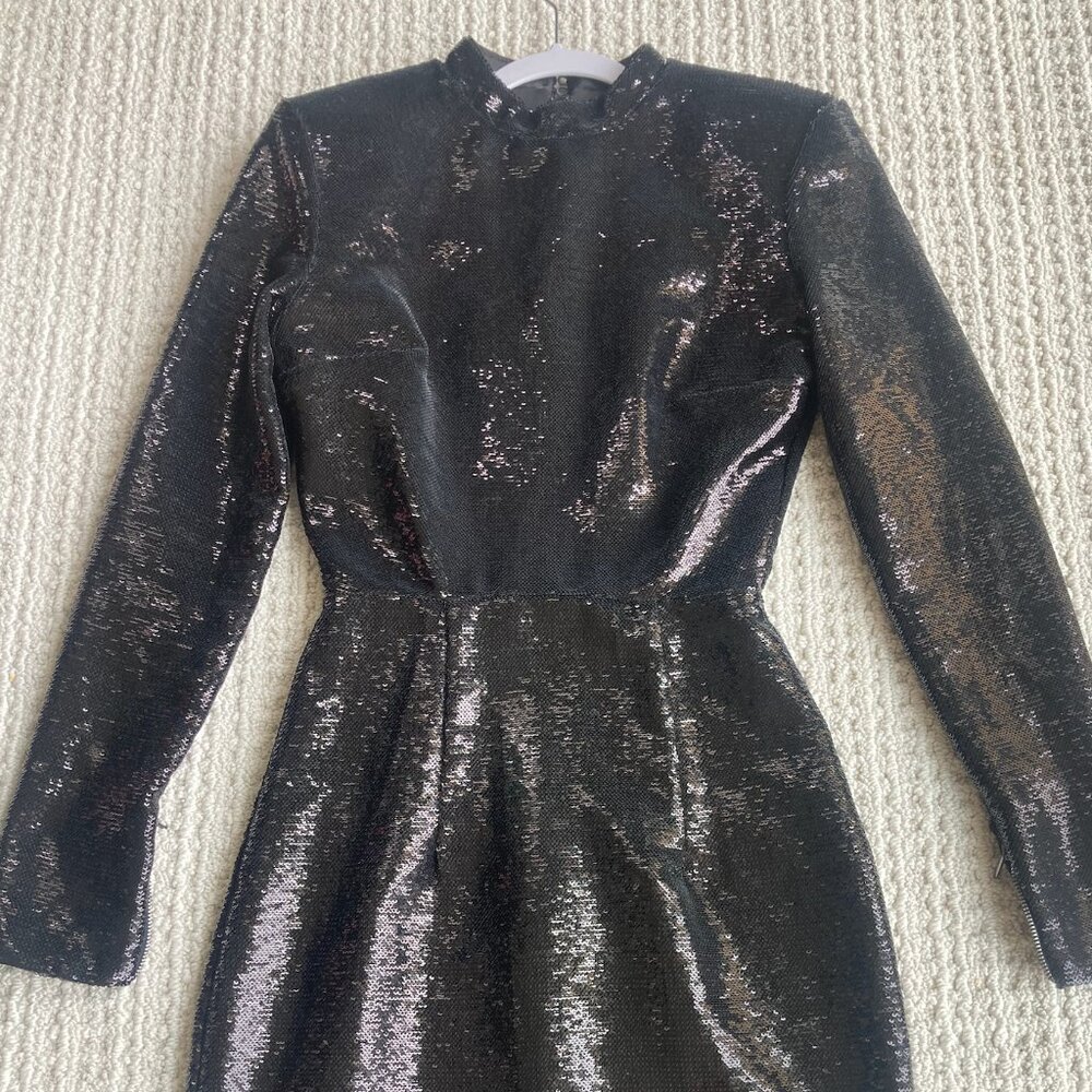 Black Sequined House of CB Dress